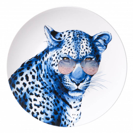 Leoparden-Teller mit Brille XL