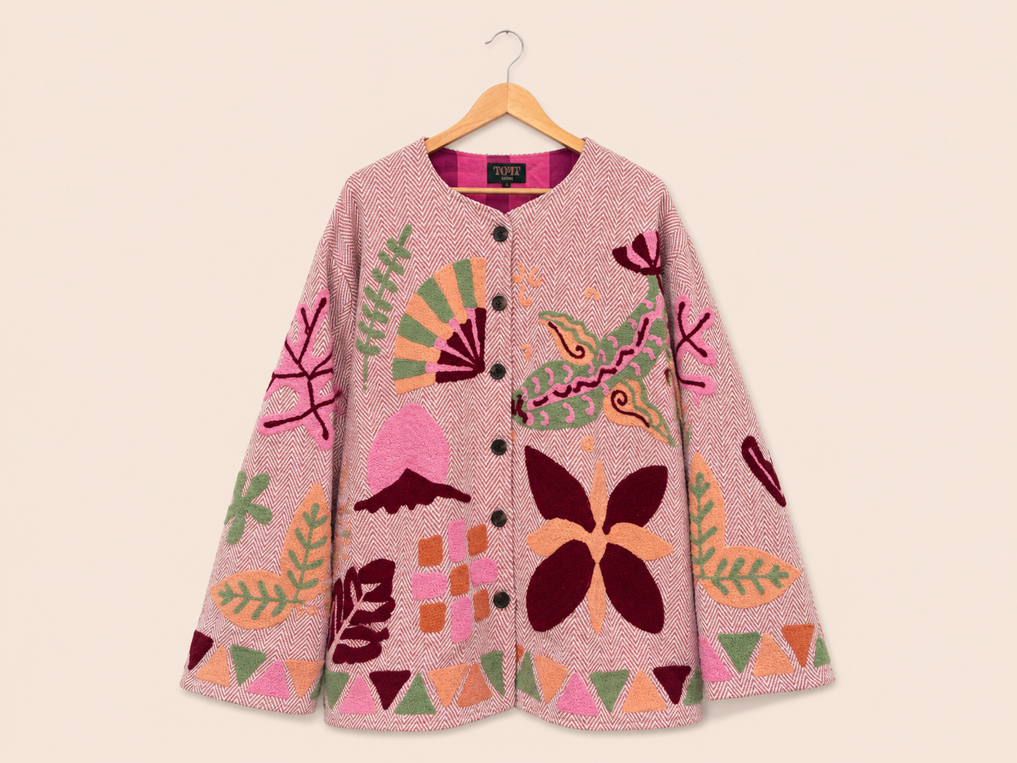 TOUT Tweed-Jacke Fisch: Gestreift