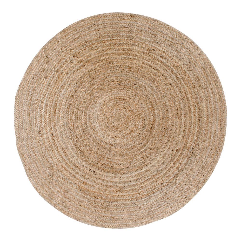 Bombay Rug - Runder Teppich aus geflochtener natürlicher Jute Ø180 cm: Natur / Jute