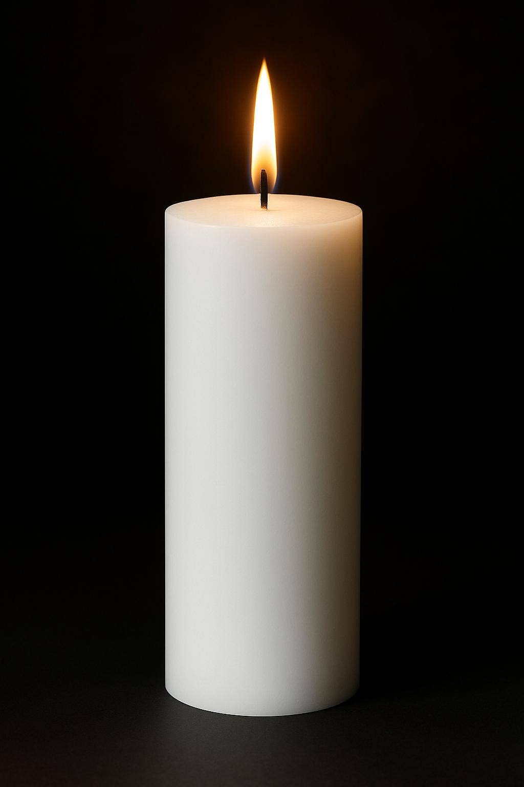 Weiße Sempre rustikale Stumpenkerzen 7x20cm