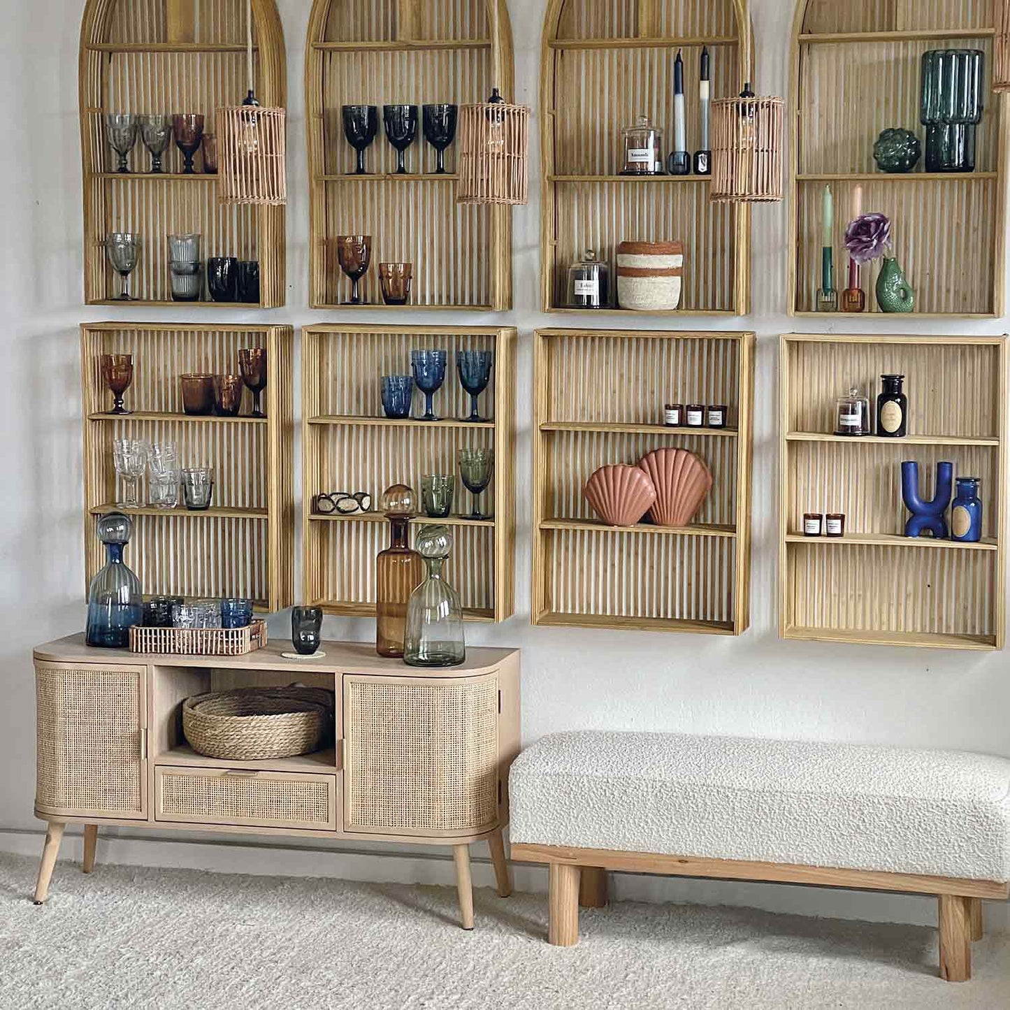 Visage transparentes Glas D8 H16,5 cm: Transparent