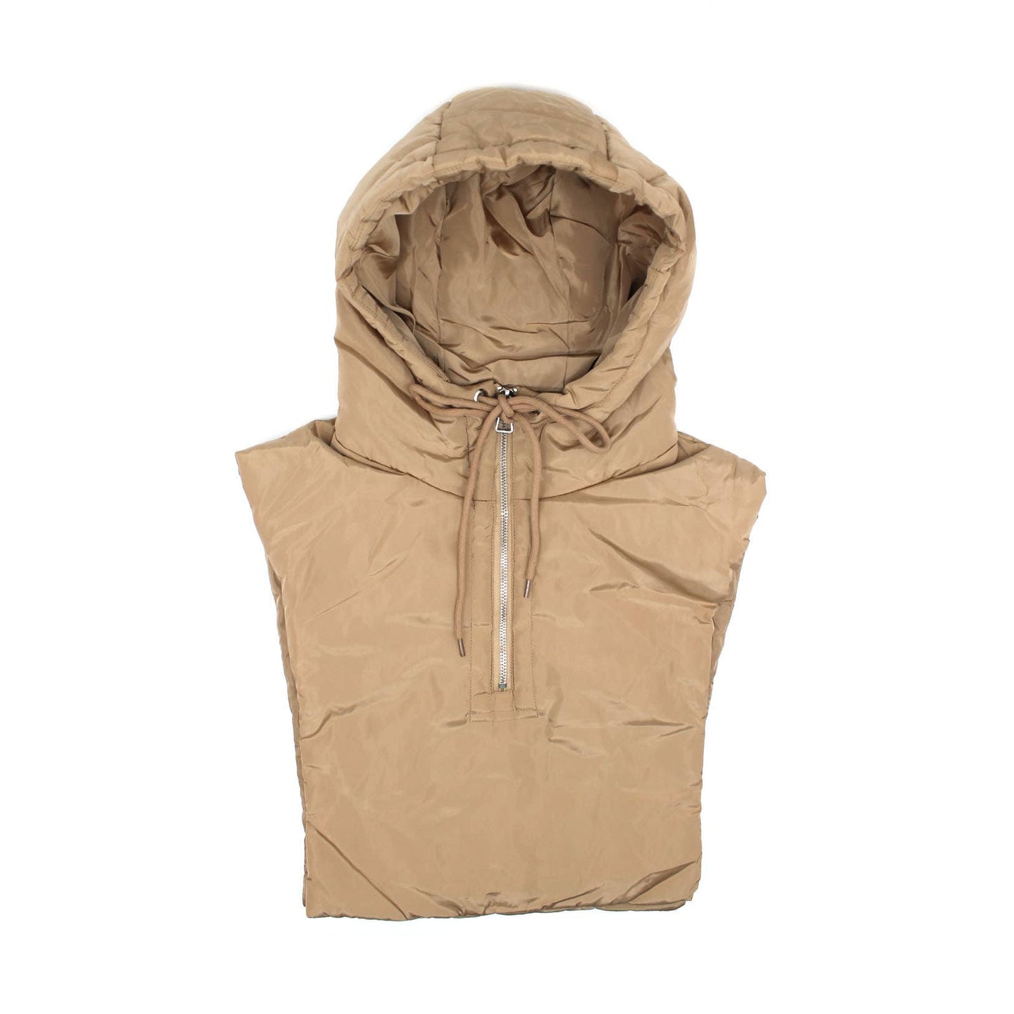 Latzjacke mit Kapuze - lang: Schwarz