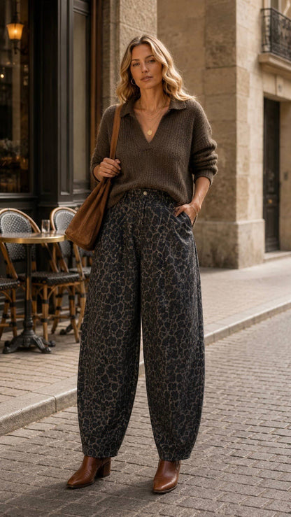 Hose mit Leopardenmuster: Tiere / S/M