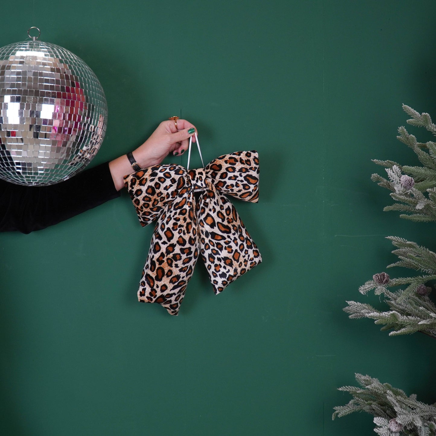 Weihnachtsdekoration - Schleife - Panter - Samtig - 32x40cm