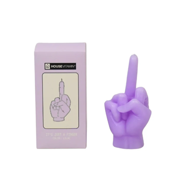 Kerze - Mittelfinger - Wachs - Minze - 310 Gramm - 10x9x17 cm