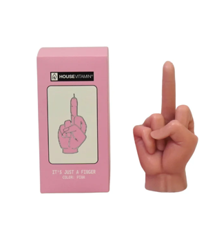 Kerze - Mittelfinger - Wachs - Minze - 310 Gramm - 10x9x17 cm