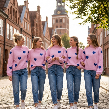 Jeans Herzen Blau