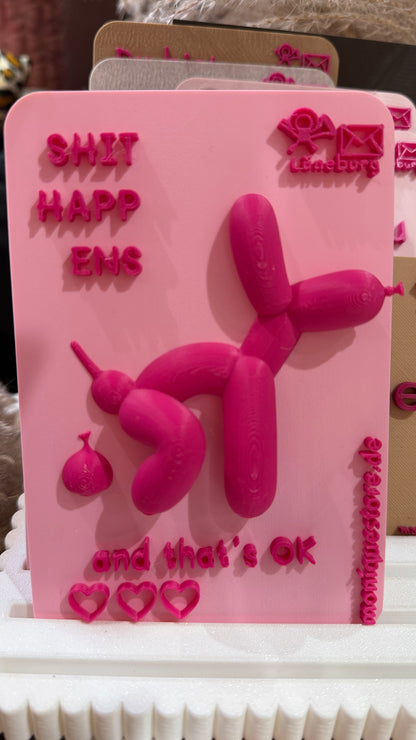 Postkarte Shit Happens