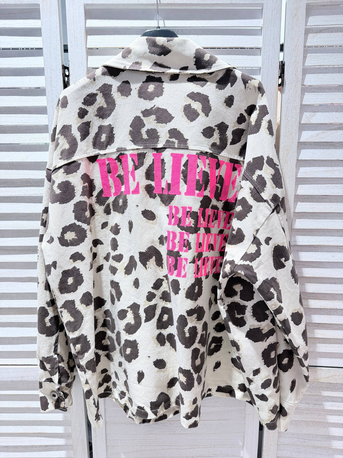 Jacke mit Leopardenmuster: Ecru / SIE