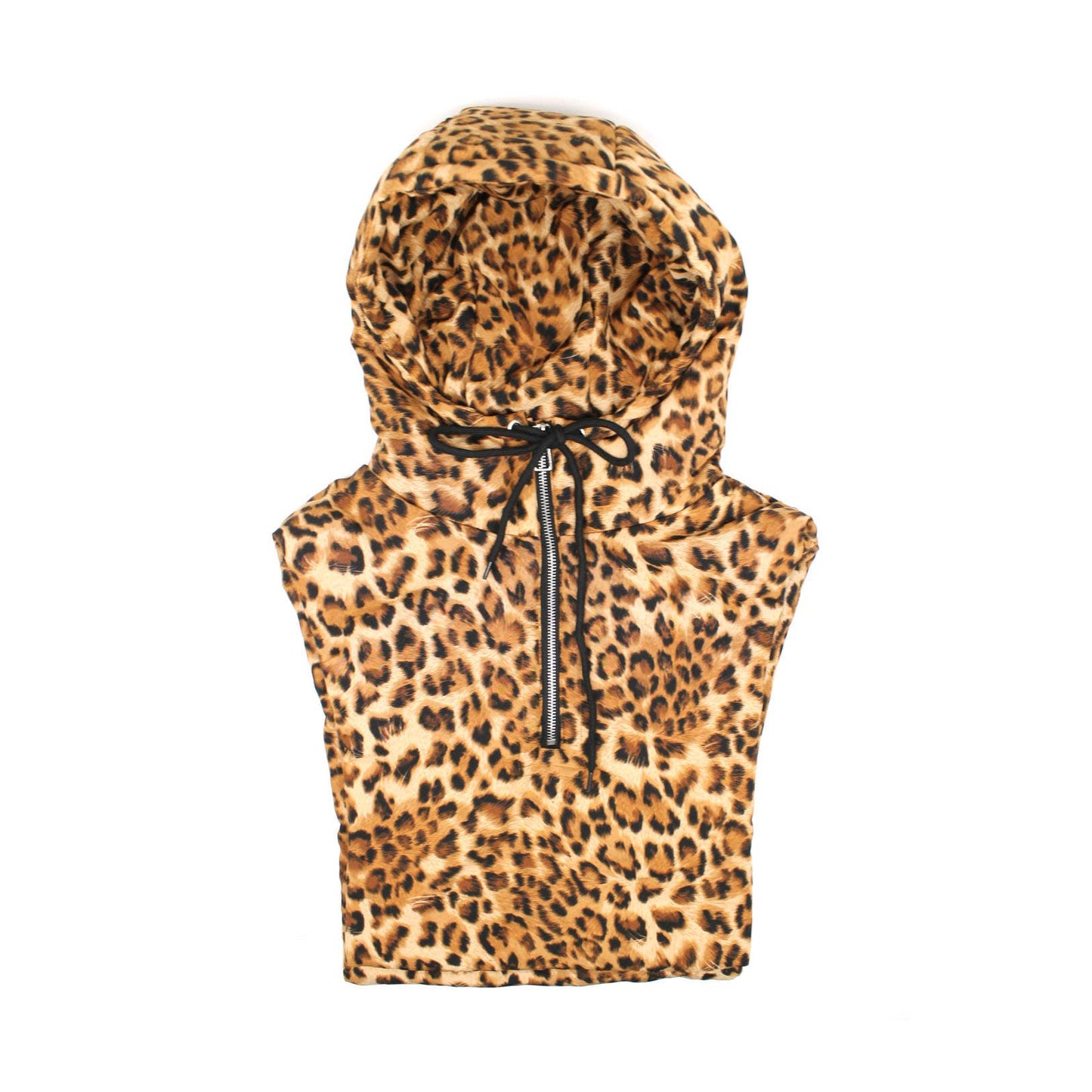 Latzjacke mit Kapuze - lang: Leopard