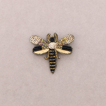 Pailletten-Brosche mit Libellenmotiv: Maulbeere