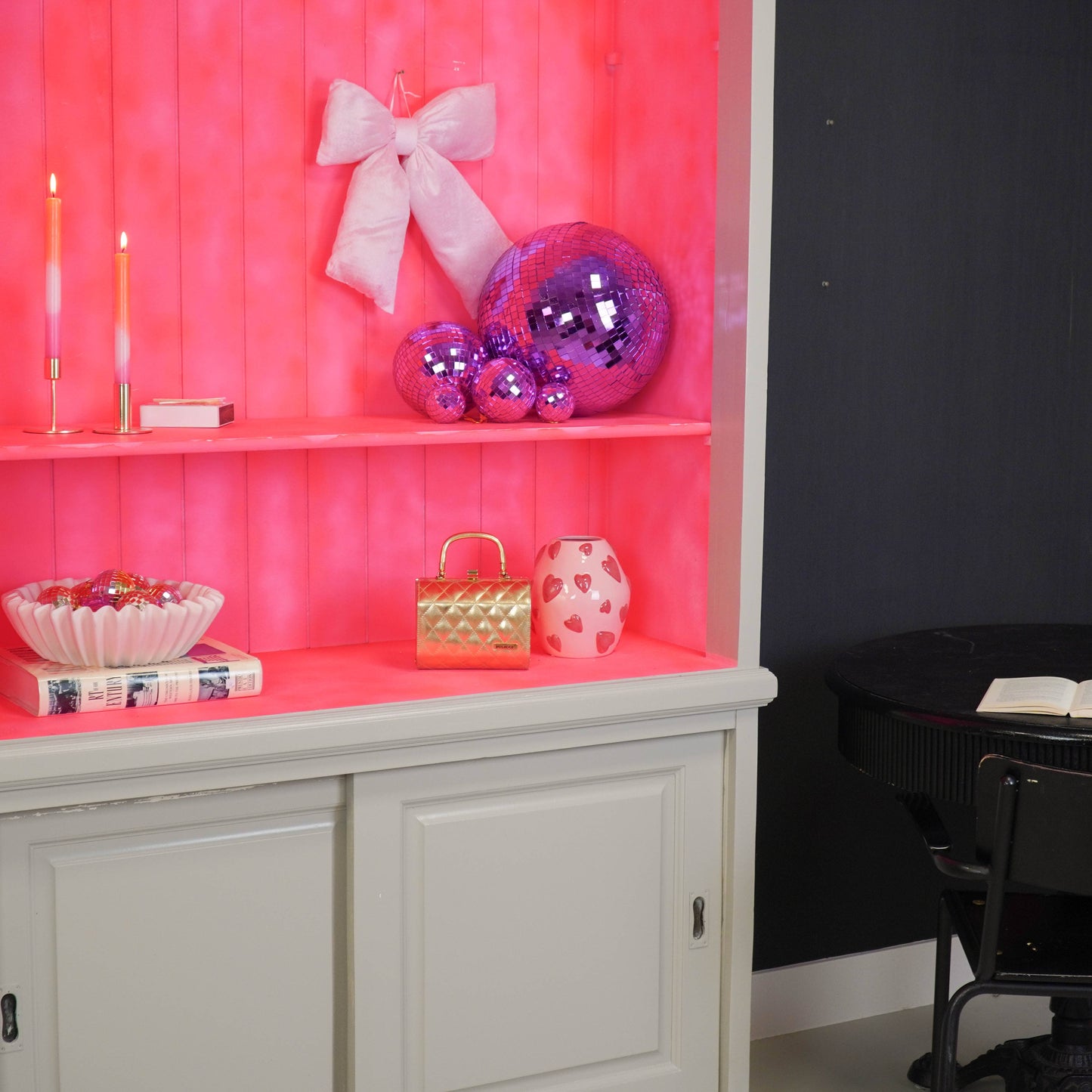 Weihnachtsdekoration - Schleife - Samtig - Hellrosa - 32x40cm