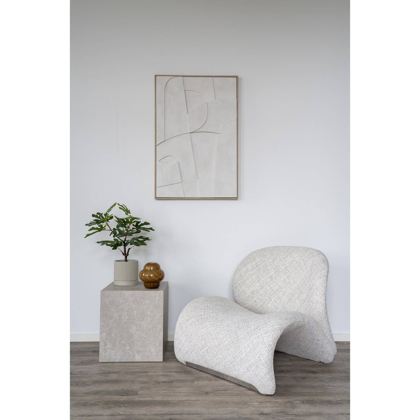 Sofia Lounge Chair - Loungesessel, sandfarben, HN1252: Sand / Polyester, Schaum, Sperrholz