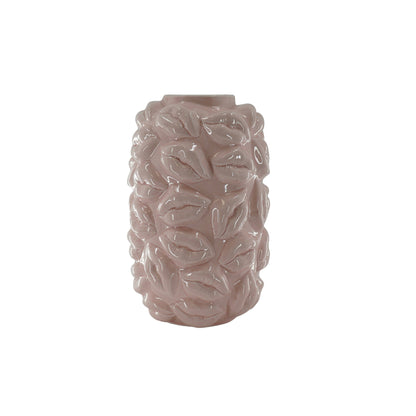 Vase - Küsse - Keramik - Hellrosa - 17x17x27cm
