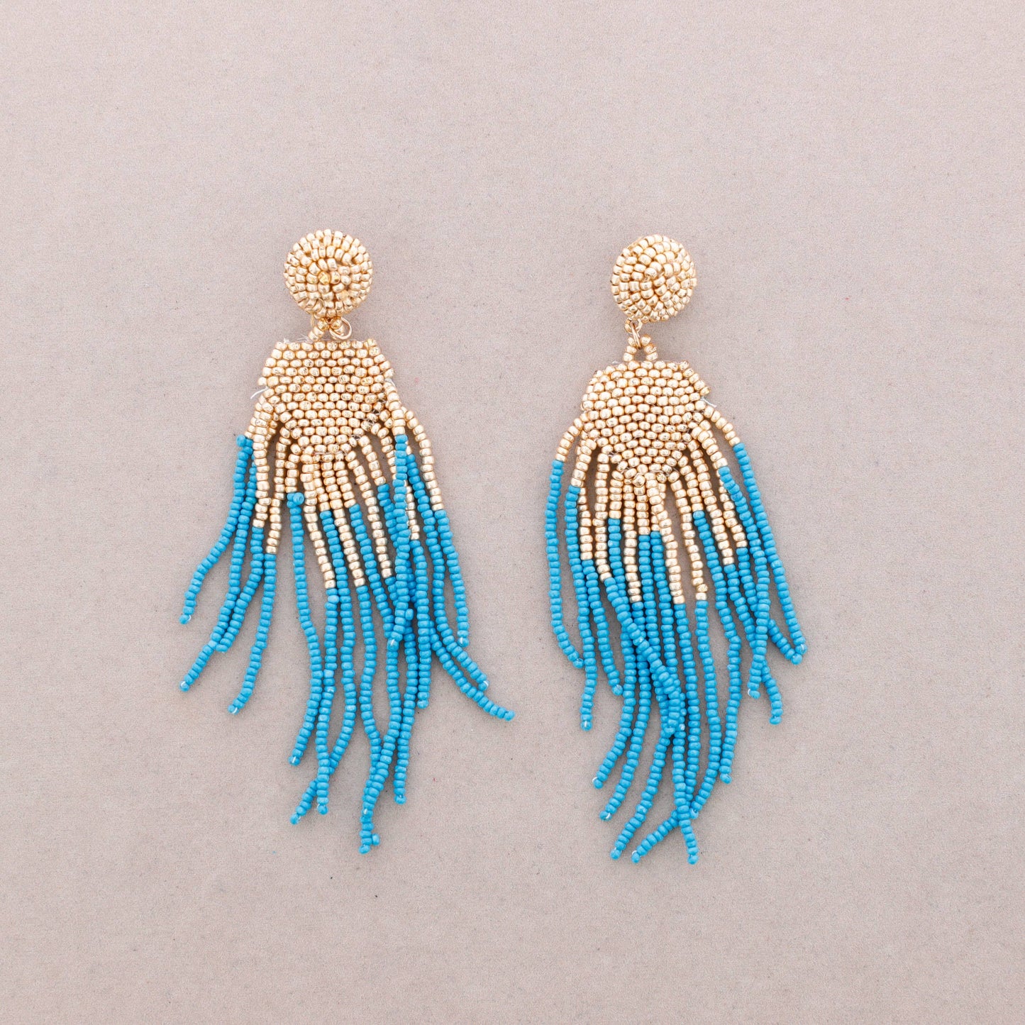 Ethnische Ohrringe Perlen: Fuchsie