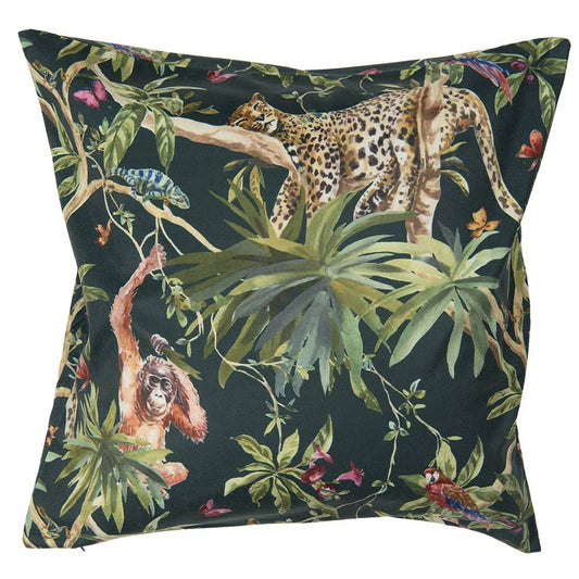 Kissen Leopard grün Samt