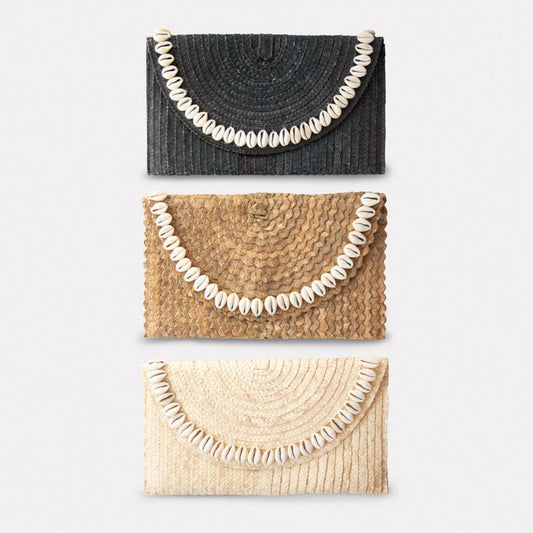 Handtasche aus Palmblättern Gabi: Brown