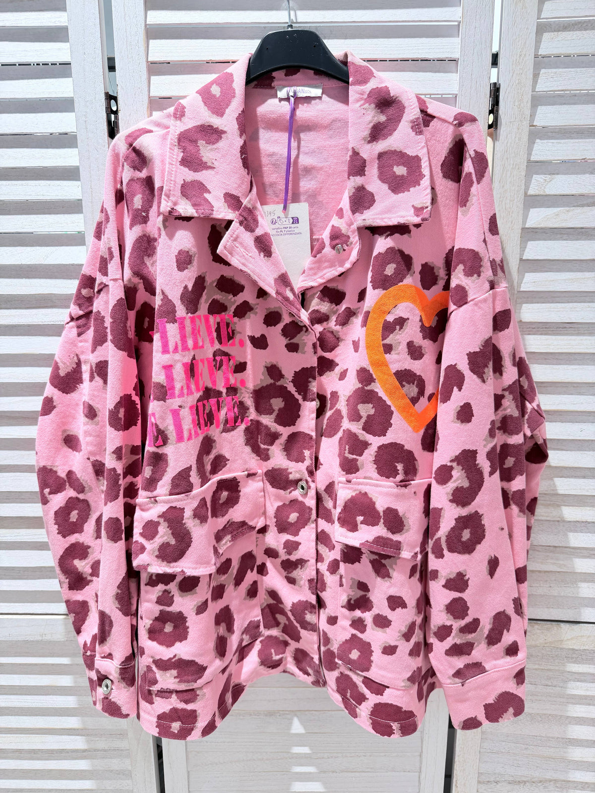 Jacke mit Leopardenmuster: Rosa / SIE