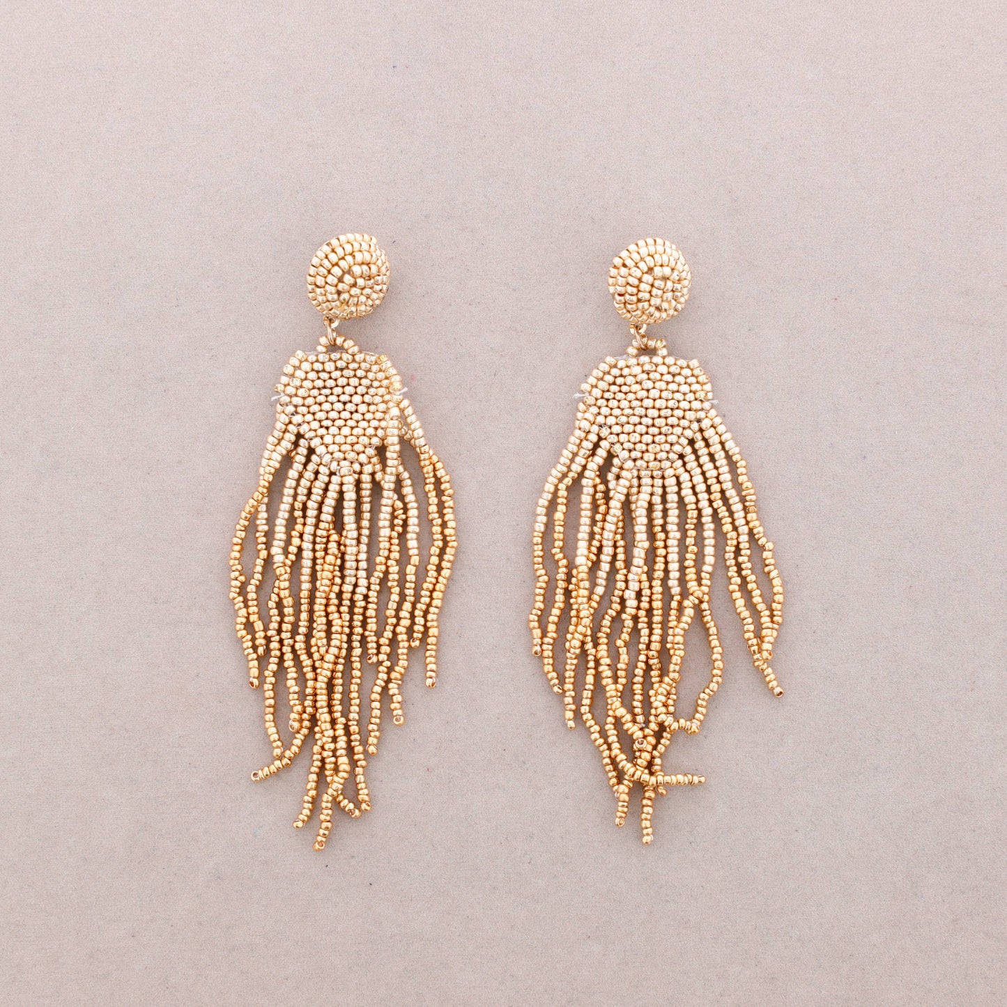 Ethnische Ohrringe Perlen: Fuchsie