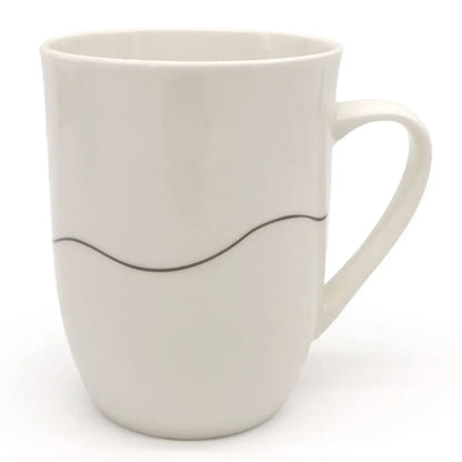 Tasse mit Henkel "Herz geschwungen" anthrazit
