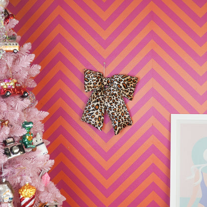 Weihnachtsdekoration - Schleife - Panter - Samtig - 32x40cm