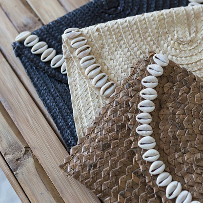 Handtasche aus Palmblättern Gabi: Brown