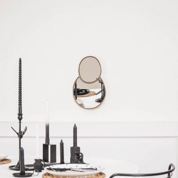 Housevitamin Fuck Perfect Spiegelset, 43 x 28 x 1 cm, goldfarben