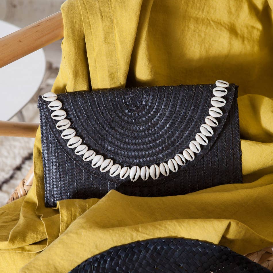 Handtasche aus Palmblättern Gabi: Brown