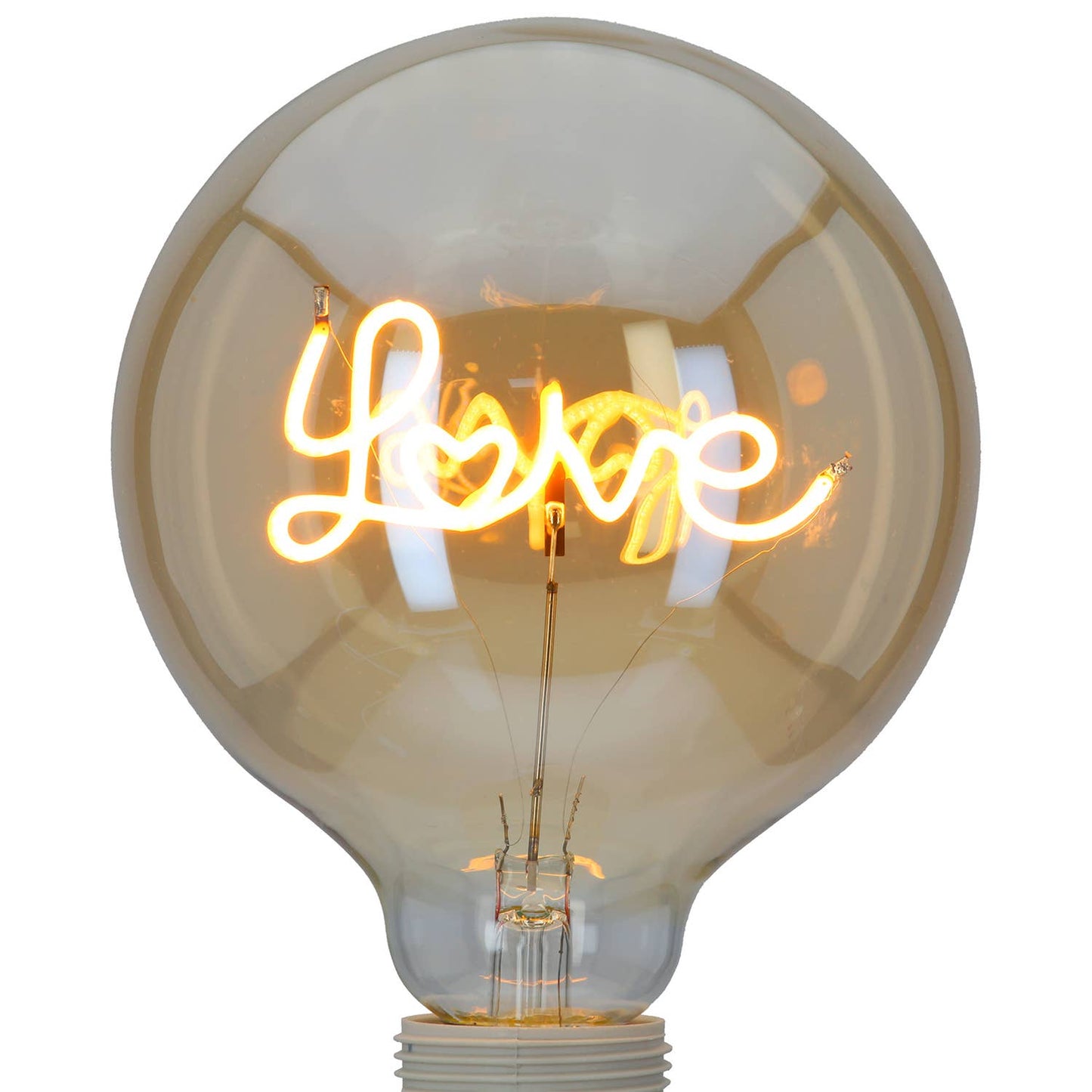 Leuchtmittel (LED) Love orange H. 17 cm, VE 2: Fassung E27 / Orange / Glas