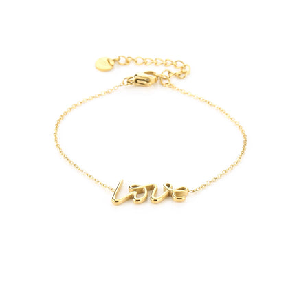 Armband aus Edelstahl mit 14-karätiger Vergoldung