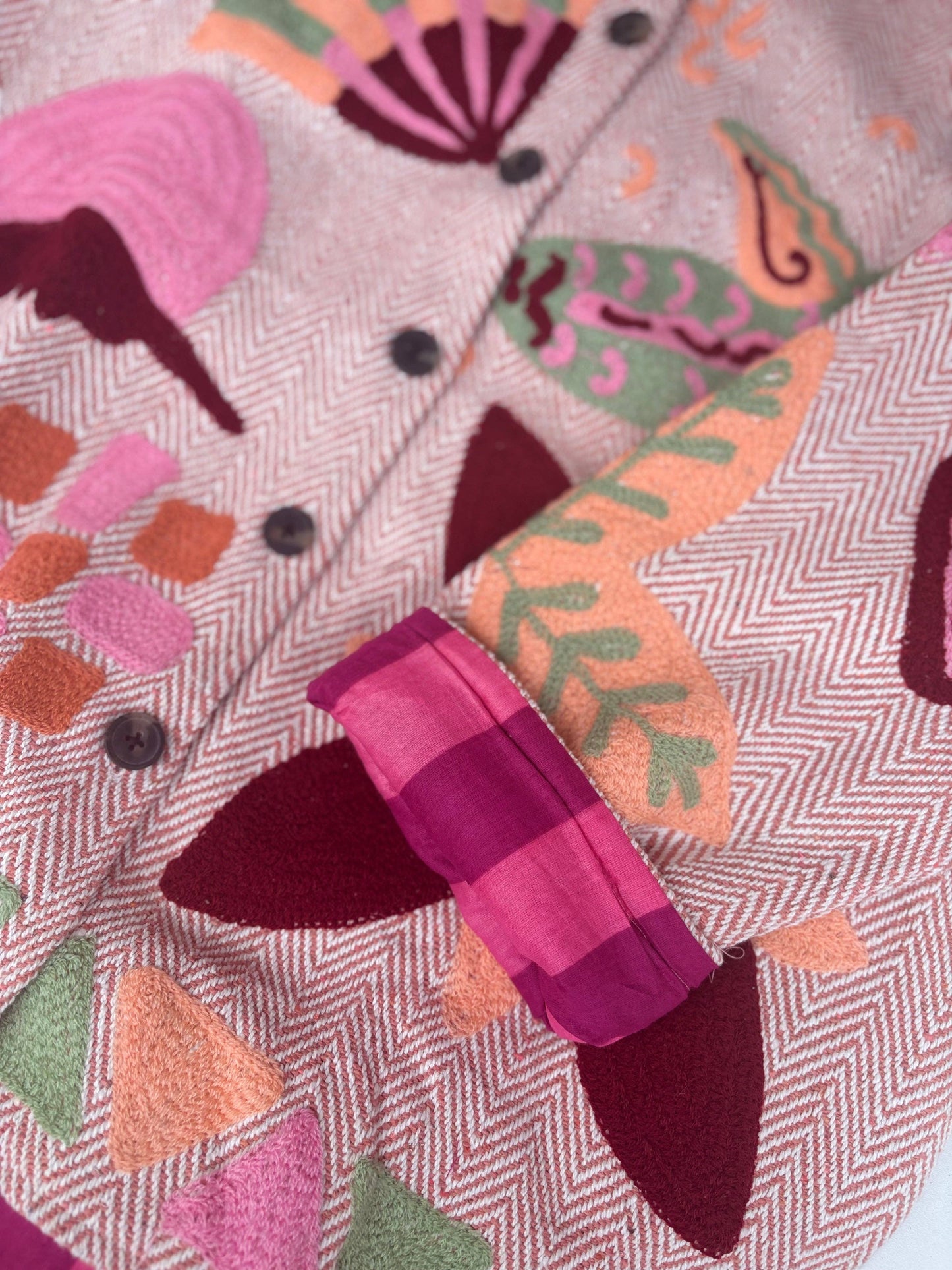 TOUT Tweed-Jacke Fisch: Gestreift