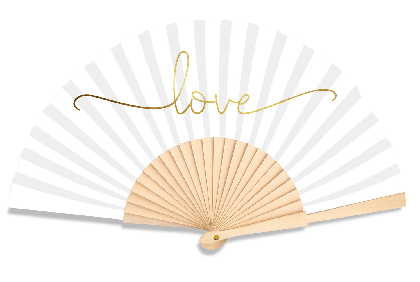 23 cm großer Ventilator mit Aufschrift Love Gold